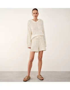 Cotton Rich Check Stitch Shorts