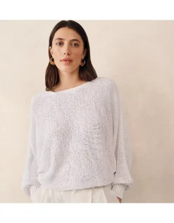 Cotton Rich Cropped Batwing Sweater