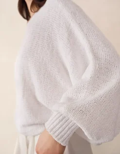 Cotton Rich Cropped Batwing Sweater
