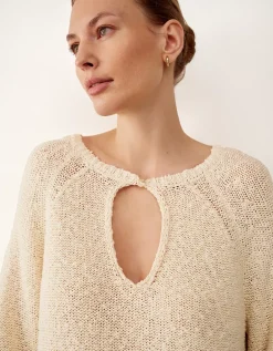 Cotton Rich Slub Keyhole Detail Jumper