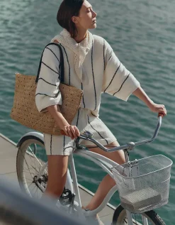 Cotton Rich Stripe Bouclé Knitted T-shirt