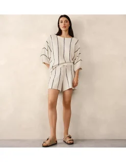 Cotton Rich Stripe Bouclé Knitted T-shirt
