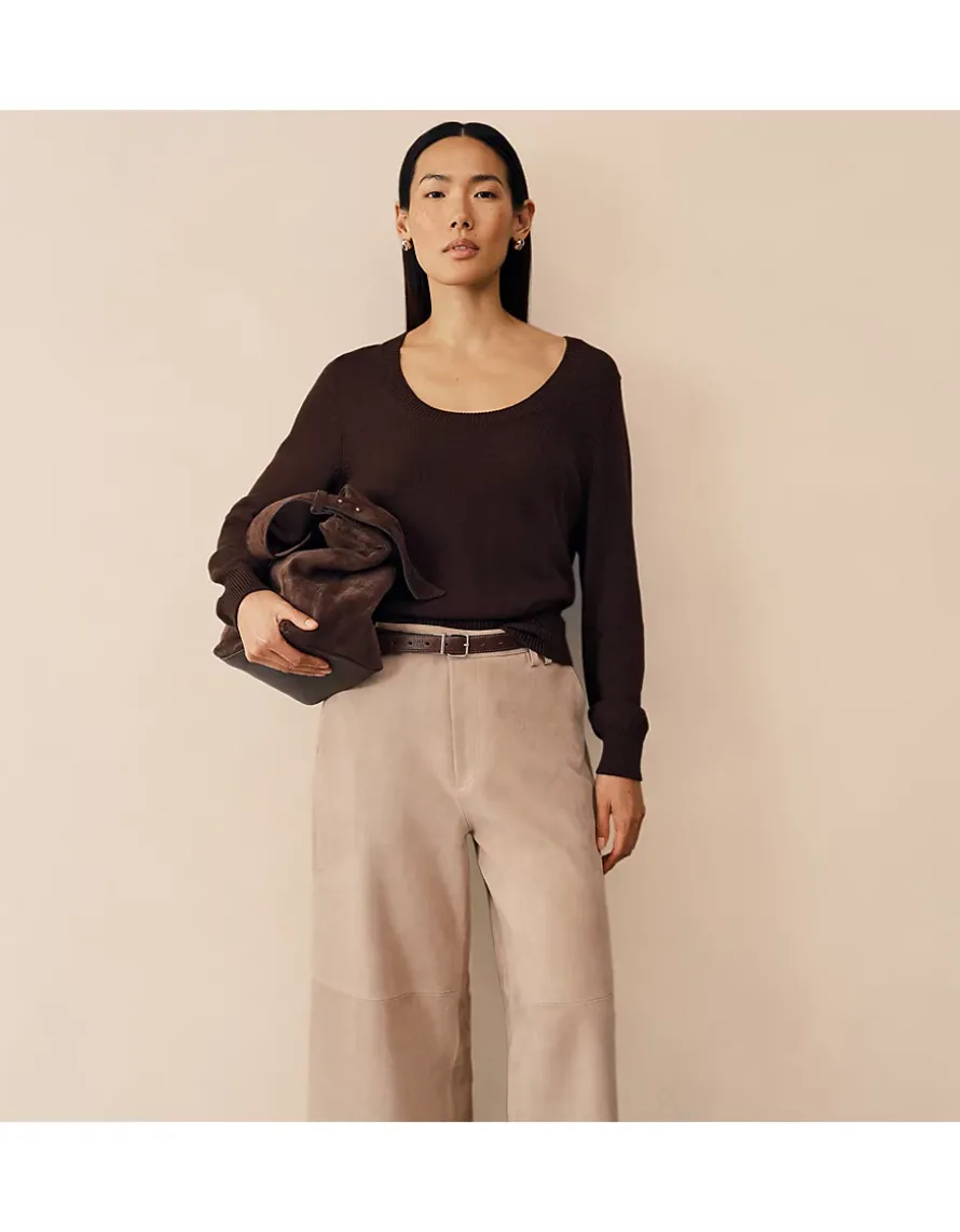 Cotton Scoop Neck Jumper