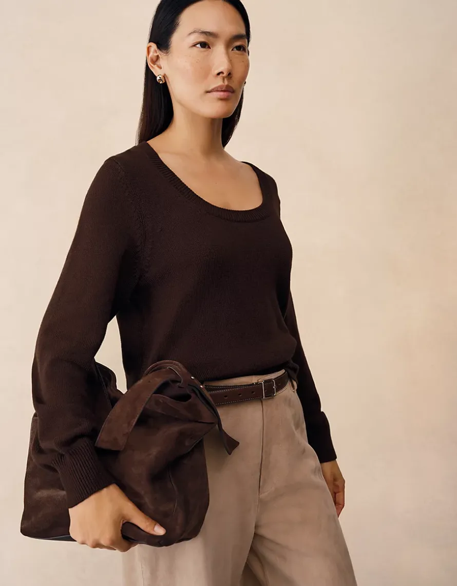 Cotton Scoop Neck Jumper