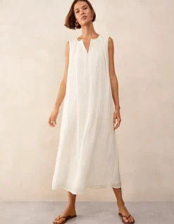 Crinkle Dress with Gathered Back