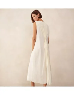 Crinkle Dress with Gathered Back