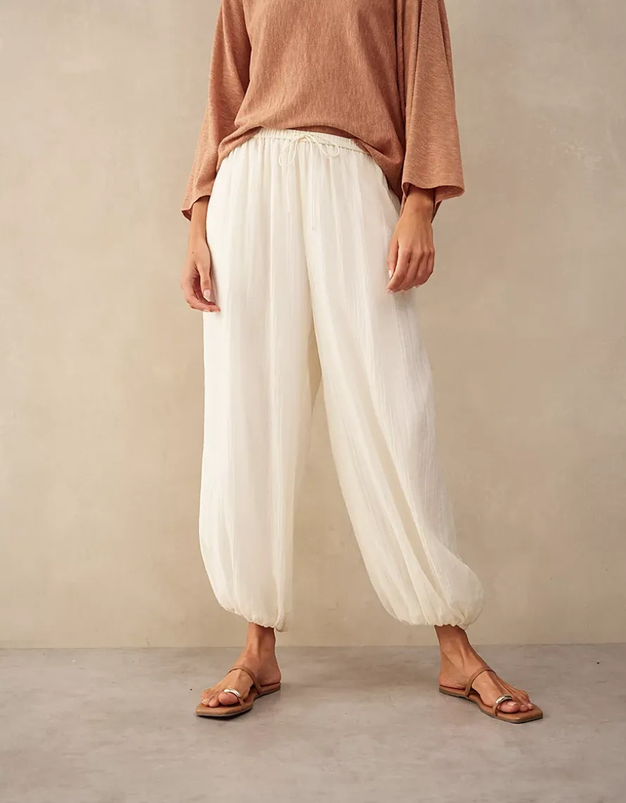 Crinkle Harem Trousers