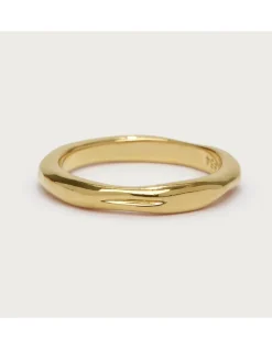 Césart Gold Plated Hammered Fine Ring