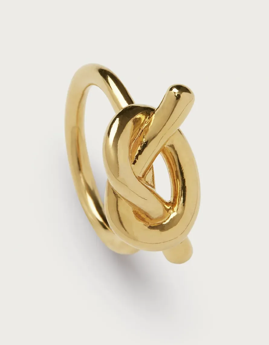 Césart Gold Plated Knot Ring