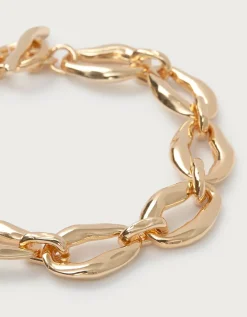 Césart Gold Plated T-Bar Bracelet