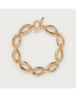 Césart Gold Plated T-Bar Bracelet