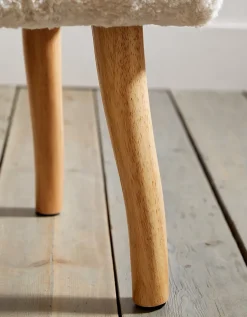 Curly Sheepskin Bench