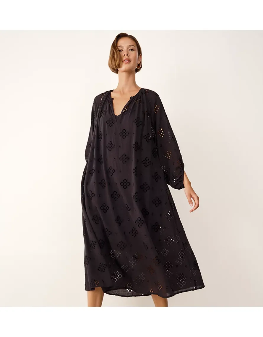 Cutwork Detail Boho Dress
