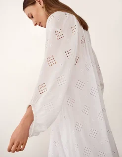 Cutwork Detail Boho Dress