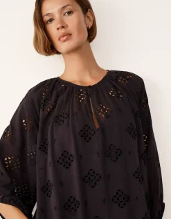 Cutwork Detail Boho Dress