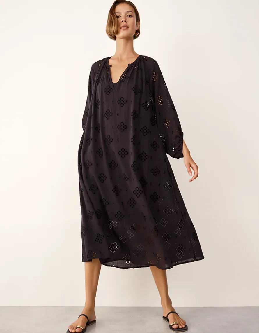 Cutwork Detail Boho Dress