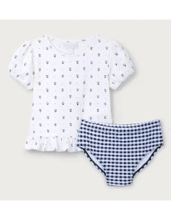 Daisy Rash Guard & Bottoms Set (0–4yrs)