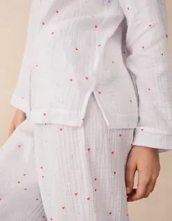 Double Cotton Heart Classic Pyjama Set