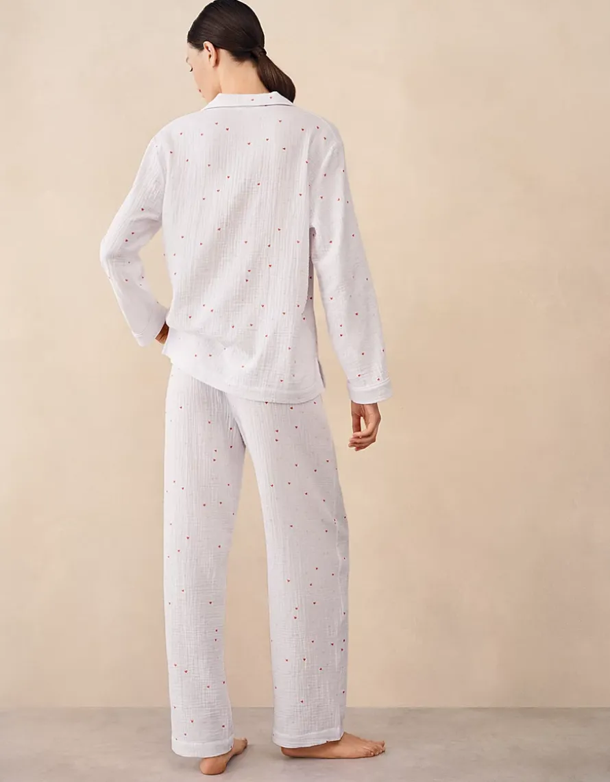 Double Cotton Heart Classic Pyjama Set