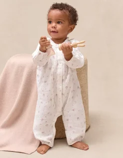 Double Cotton Minnie Floral Print Romper (0–24mths)