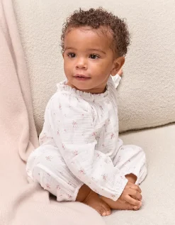 Double Cotton Minnie Floral Print Romper (0–24mths)