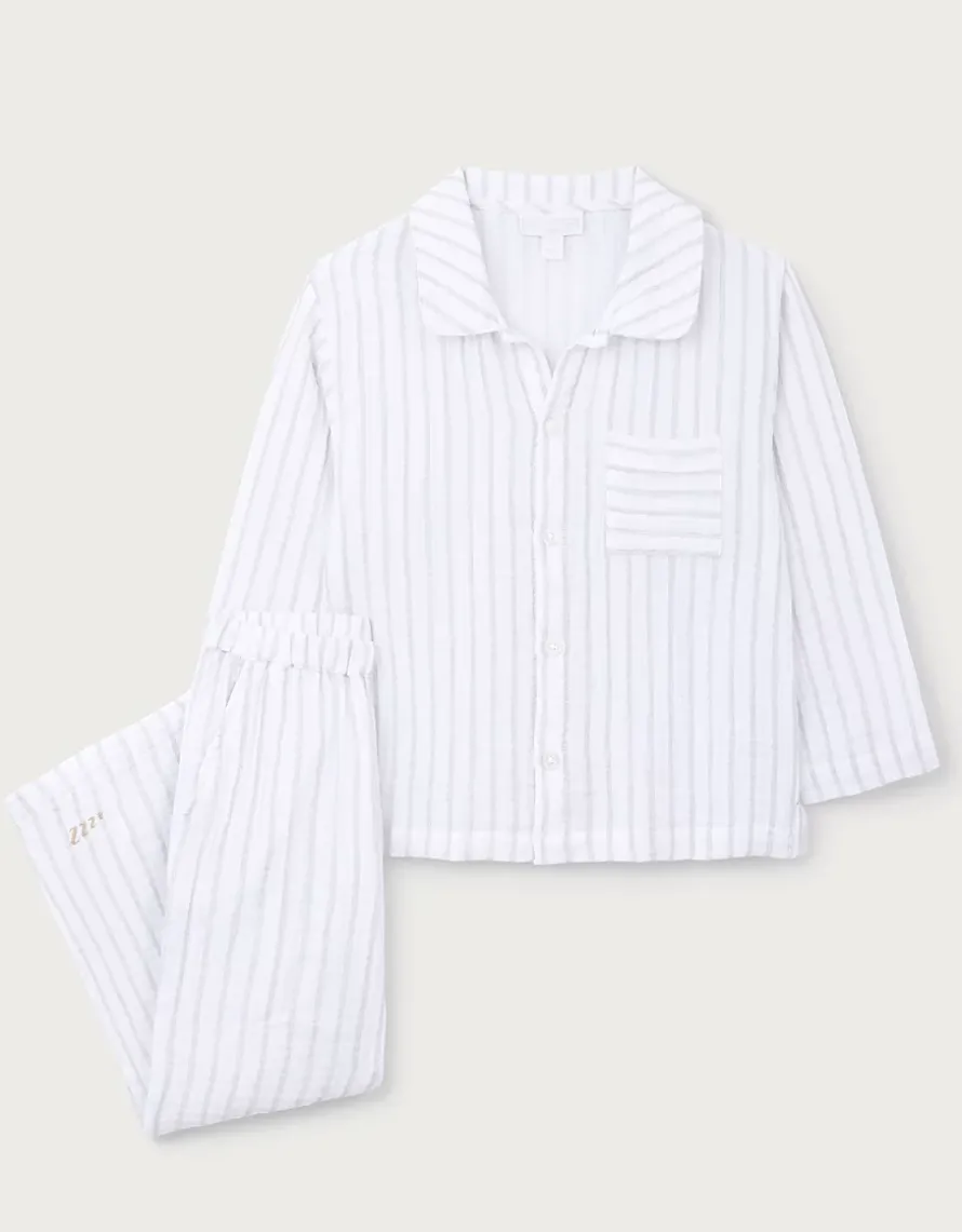 Double Cotton Relaxed Traditional Fit Stripe Pyjamas (2–12yrs)