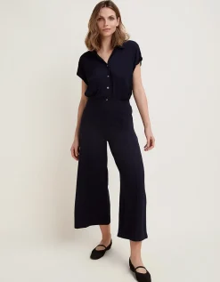 Double Jersey Pull On Crop Trousers