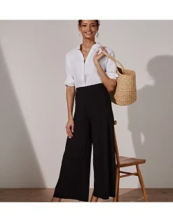 Double Jersey Pull On Crop Trousers