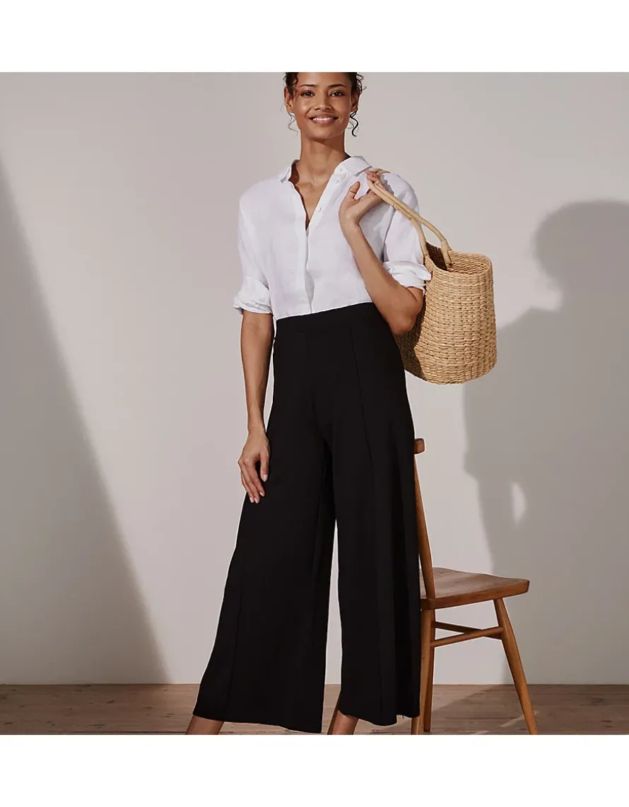 Double Jersey Pull On Crop Trousers