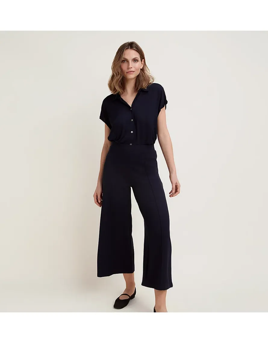 Double Jersey Pull On Crop Trousers