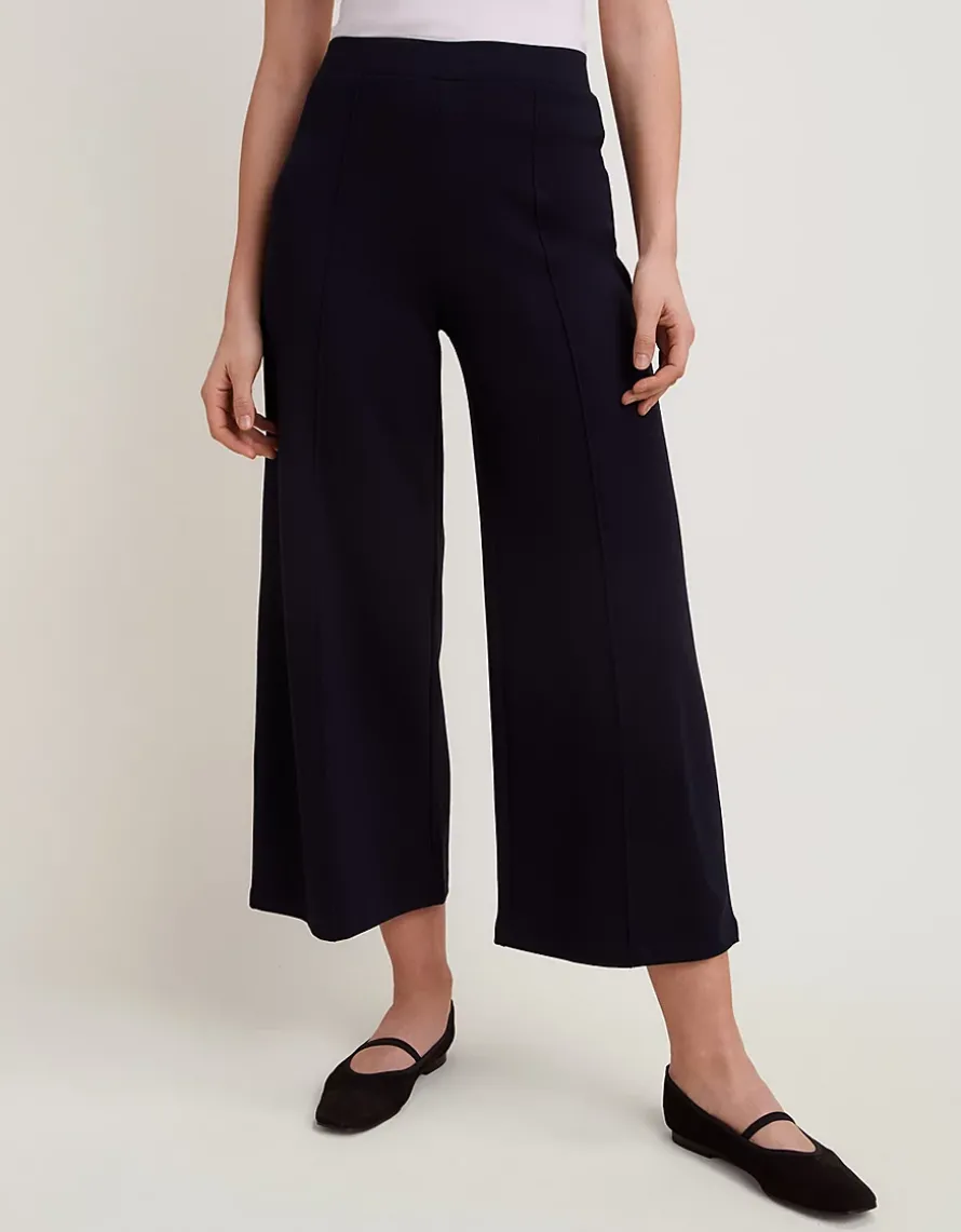 Double Jersey Pull On Crop Trousers