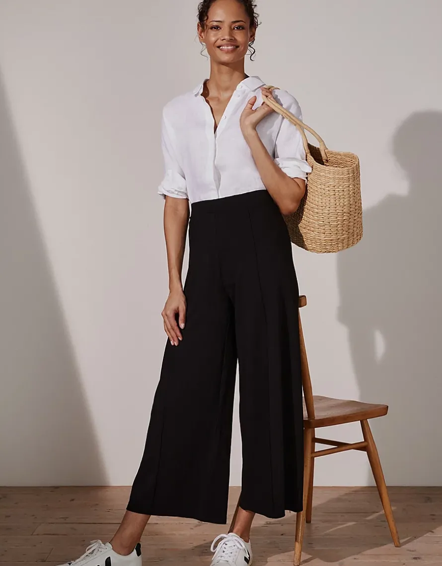 Double Jersey Pull On Crop Trousers