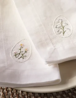 Easter Egg Embroidered Napkins