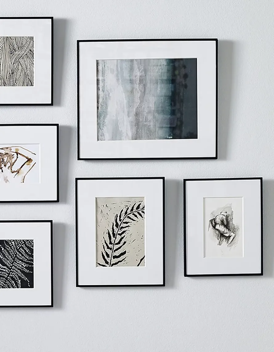 Fine Black Large Picture Gallery Wall – 10 Frames