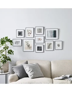 Fine Black Large Picture Gallery Wall – 10 Frames