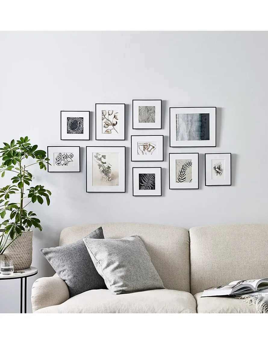 Fine Black Large Picture Gallery Wall – 10 Frames