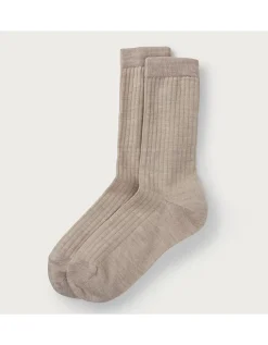 Fine Ribbed Wool Socks