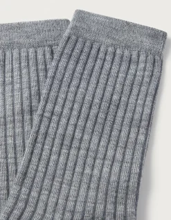Fine Ribbed Wool Socks
