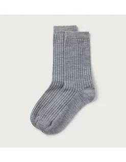 Fine Ribbed Wool Socks