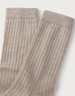 Fine Ribbed Wool Socks