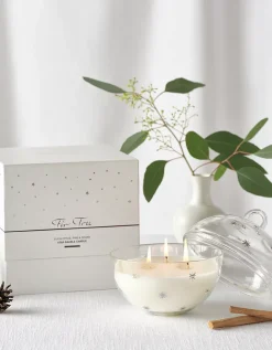 Fir Tree Clear Star Bauble Candle