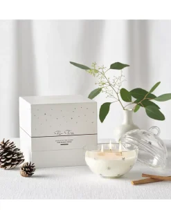 Fir Tree Clear Star Bauble Candle