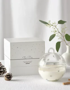 Fir Tree Clear Star Bauble Candle