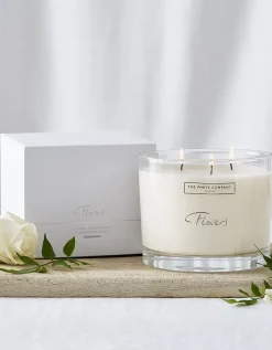Flowers Large Candle