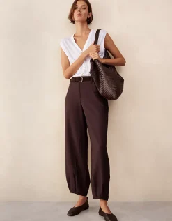 Fluid Trousers with Darted Cuff