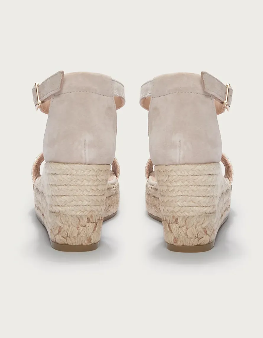 Gaimo Plaited Gold Wedge Espadrilles