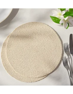 Glass Beaded Placemats – Set of 2