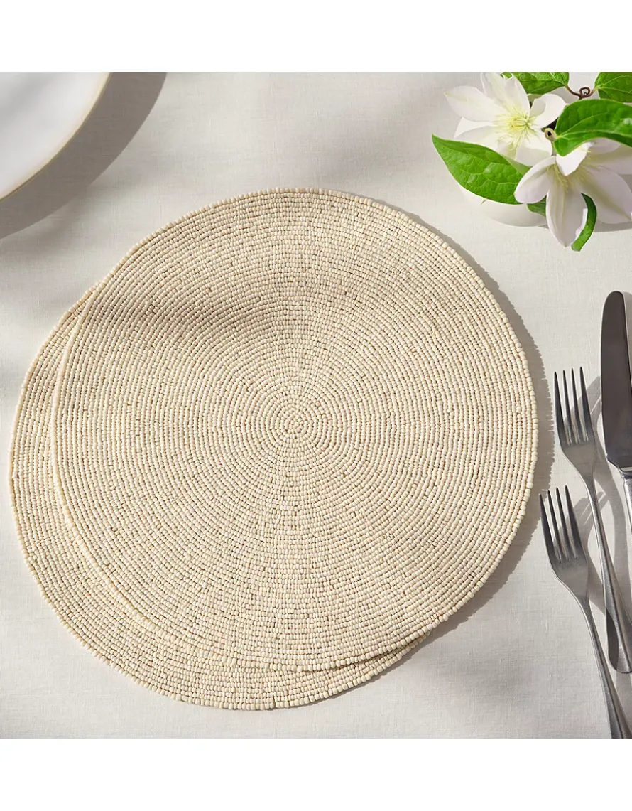 Glass Beaded Placemats – Set of 2
