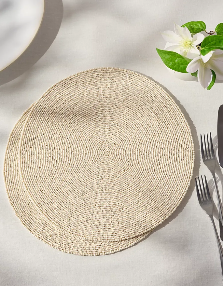Glass Beaded Placemats – Set of 2