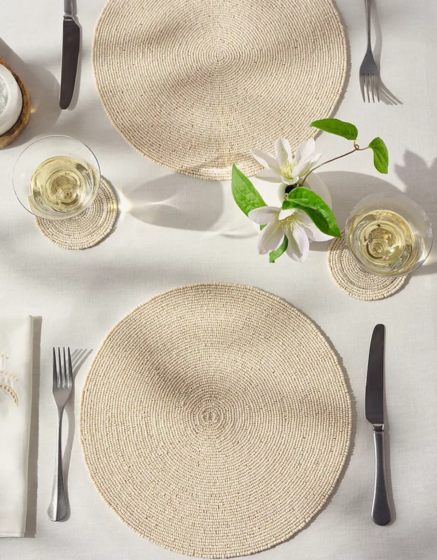 Glass Beaded Placemats – Set of 2